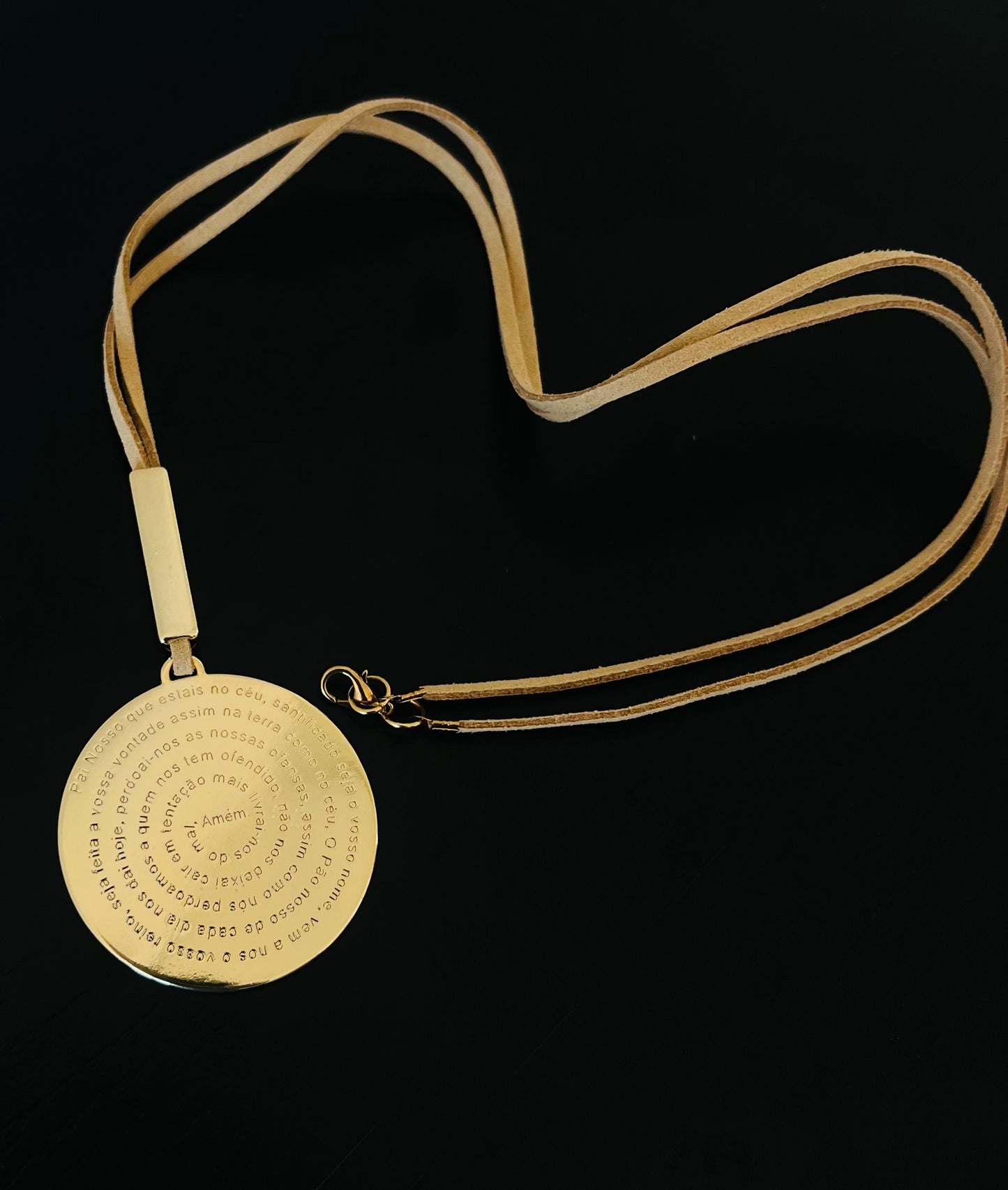 Colar Pai Nosso / Cordão de couro